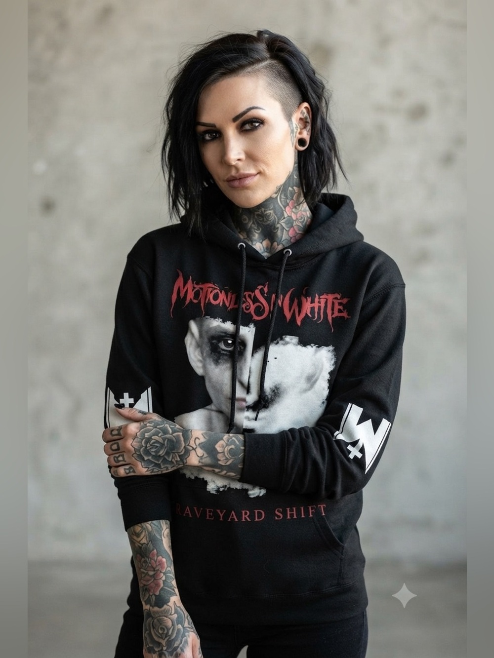 Motionless in White. Graveyard Shift Hoodie Gildan Sz S-2XL.